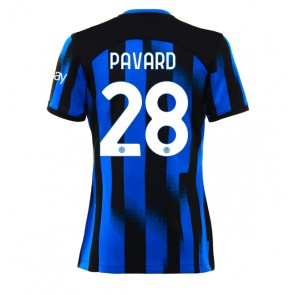 Inter Milan Benjamin Pavard #28 Replica Home Stadium Shirt for Women 2023-24 Short Sleeve
